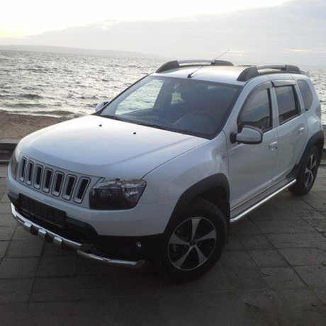 Решетка радиатора "Jeep" для Renault Duster (2010-2021) купить недорого с доставкой в Якутск