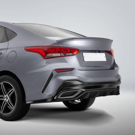 Бампер задний "Quant" для Hyundai Solaris (2017-2020) купить недорого с доставкой в Якутск